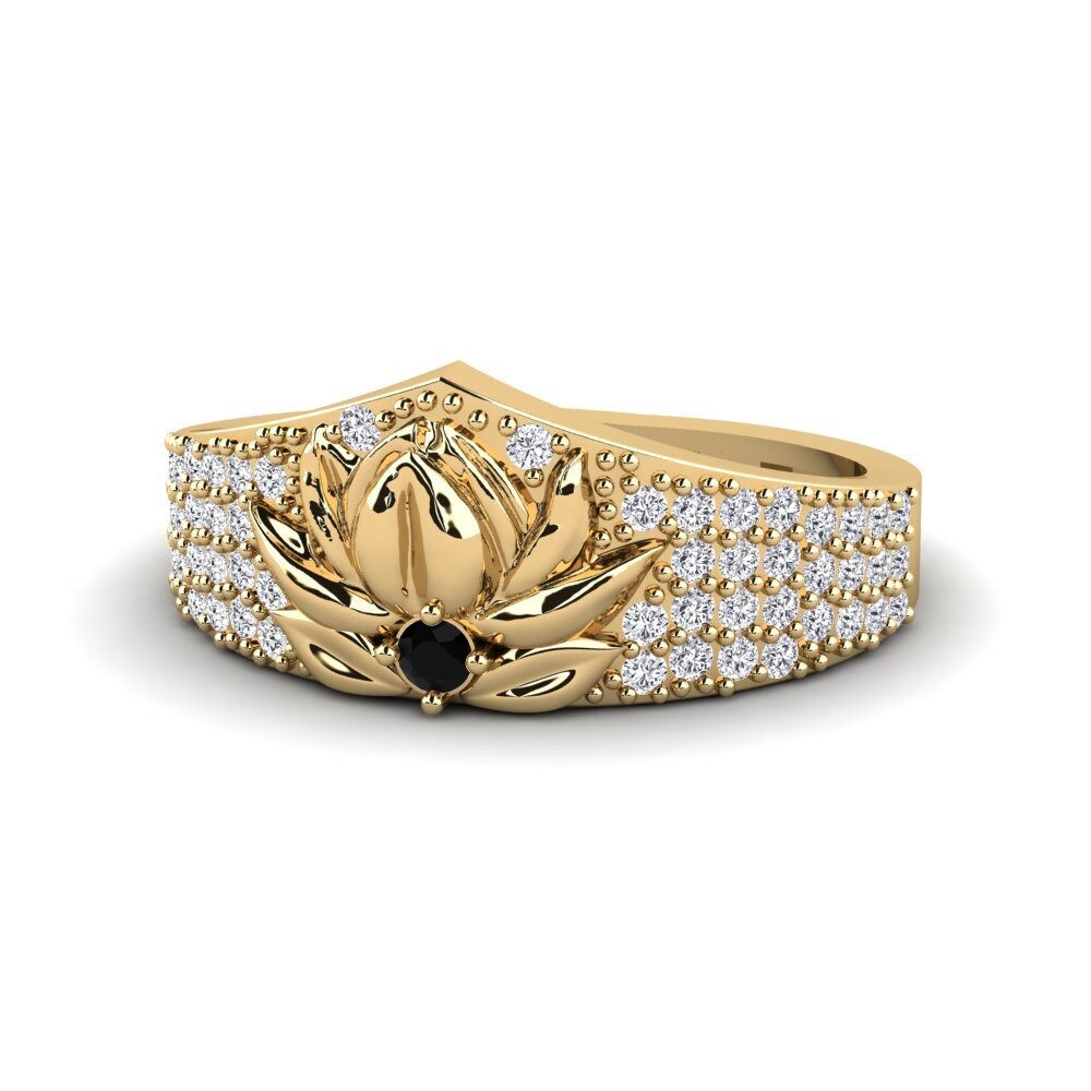 Zafiro negro Anillo Profundidade