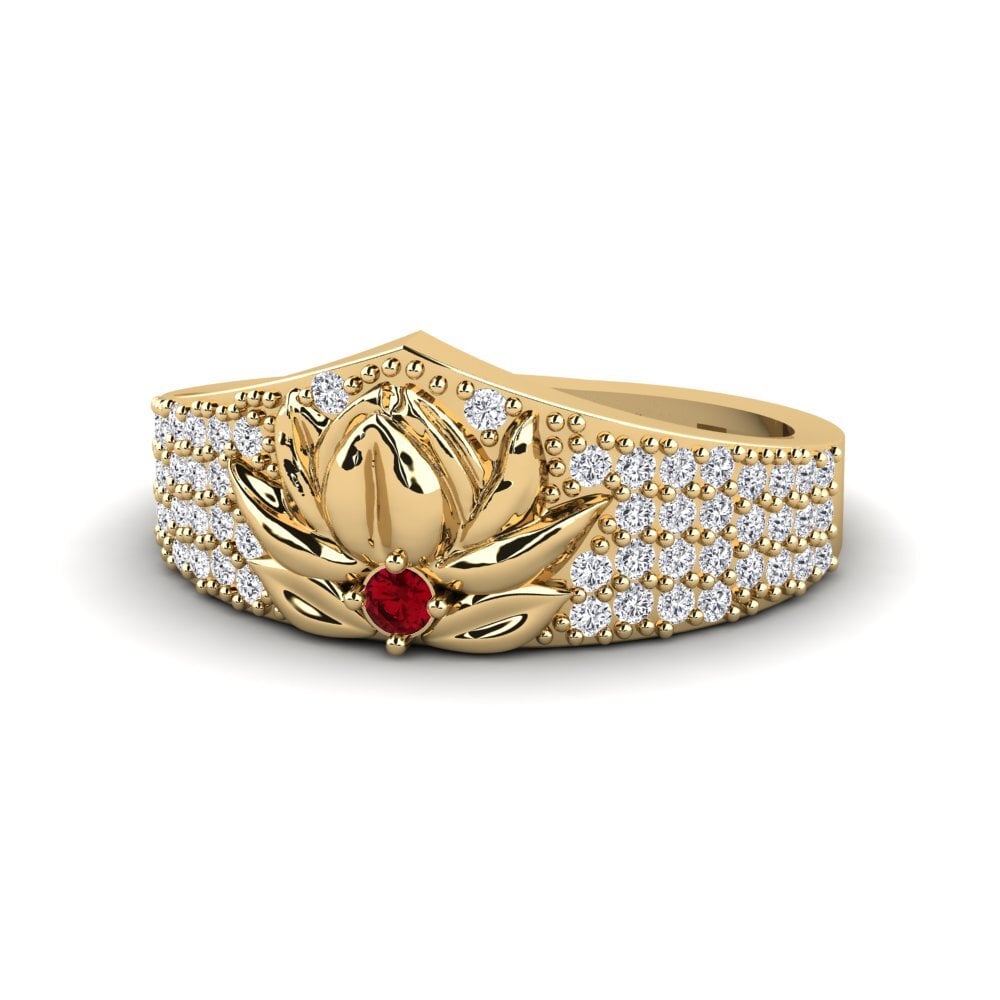 Circonita Roja Anillo Profundidade