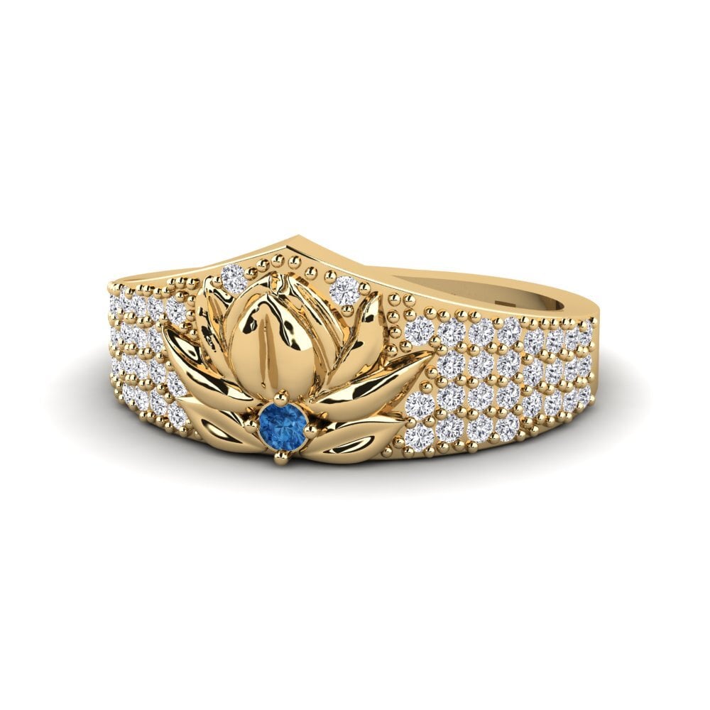 Dark Blue Zirconia Ring Profundidade