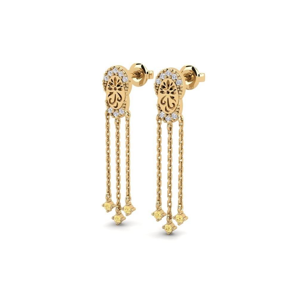 Yellow Diamond Women's Earring Riang
