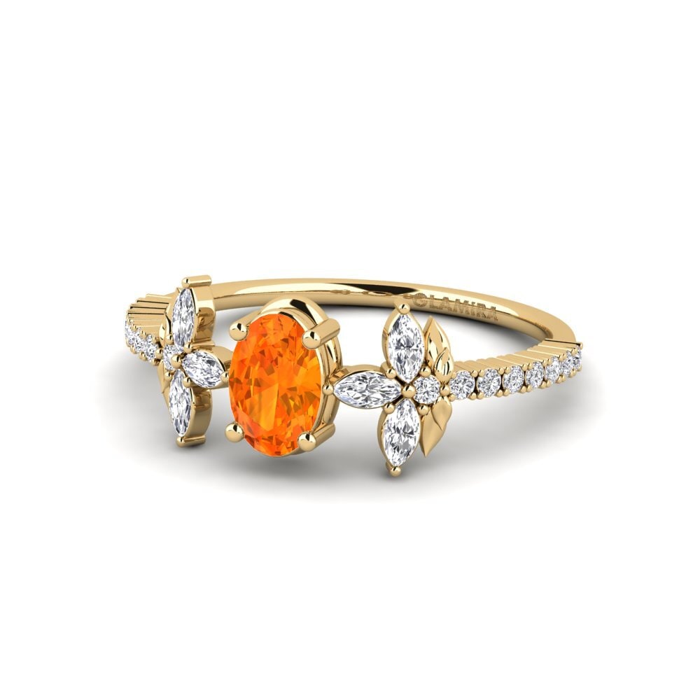 Orange Sapphire Ring Sosiego