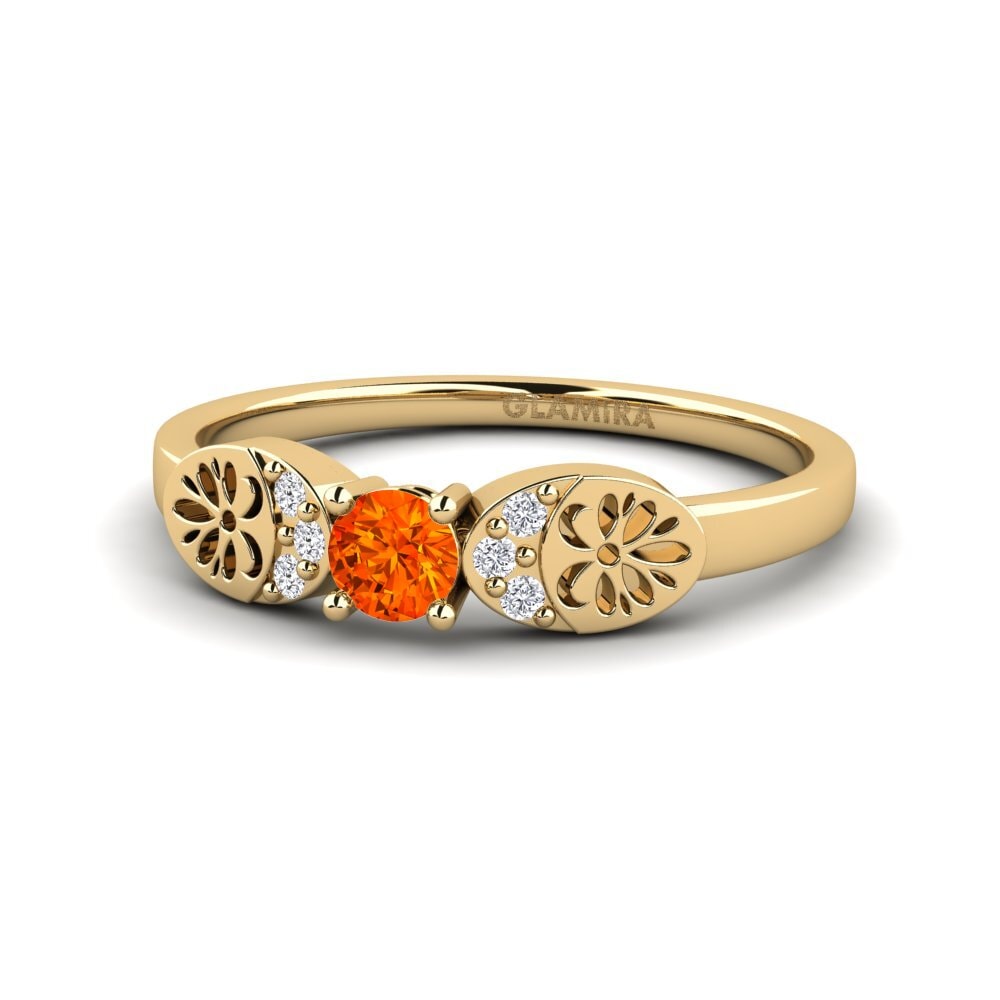Orange Sapphire Ring Vrolik