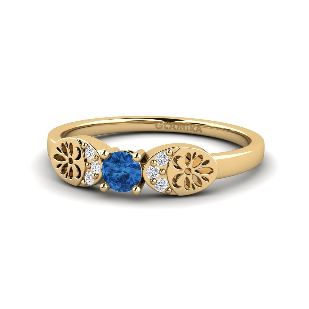 Dark Blue Zirconia Ring Vrolik