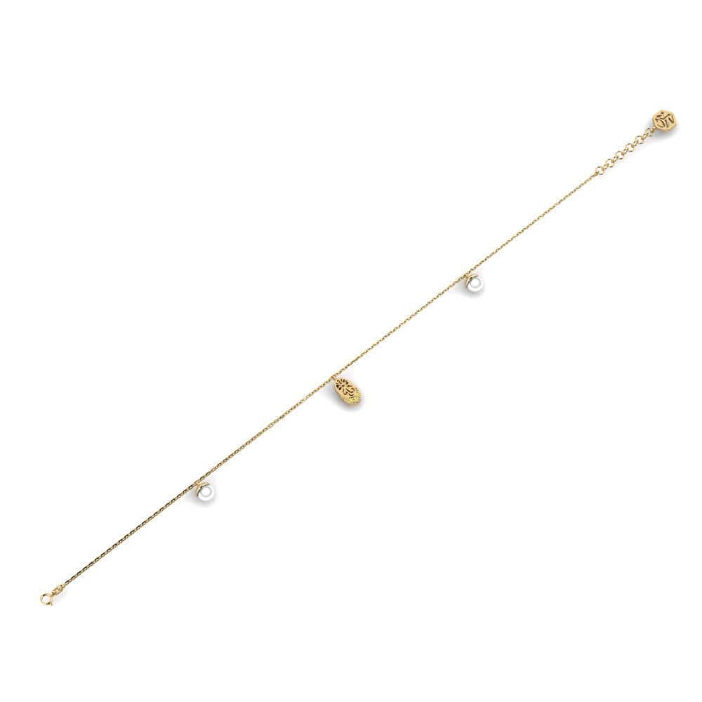 Round Yellow Sapphire Women's Bracelet Warnan