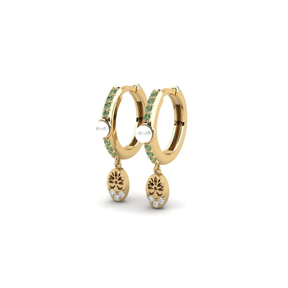 Diamante Verde Pendiente de mujer Yvoty