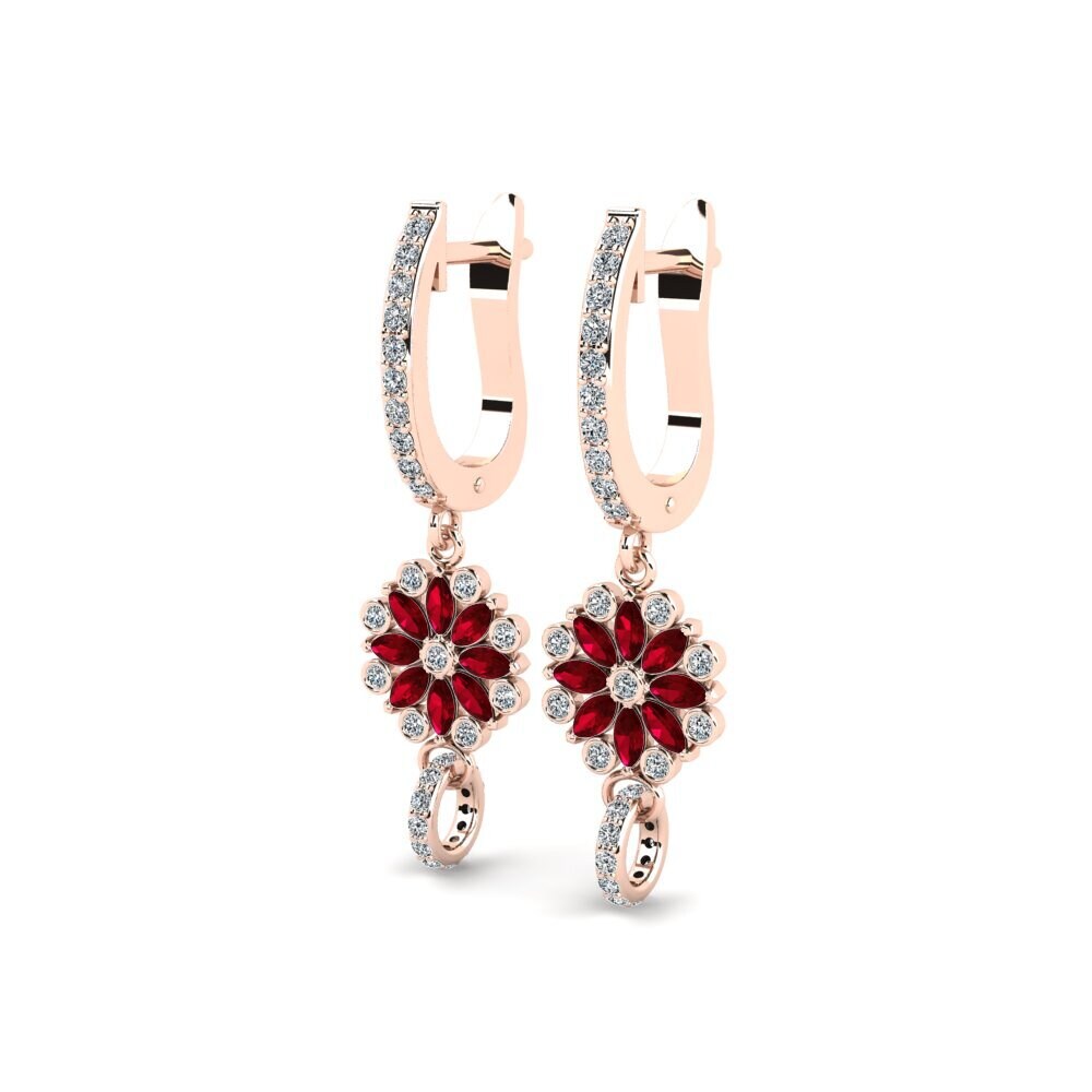 Marquesa Circonita Roja Pendiente de mujer Aarne