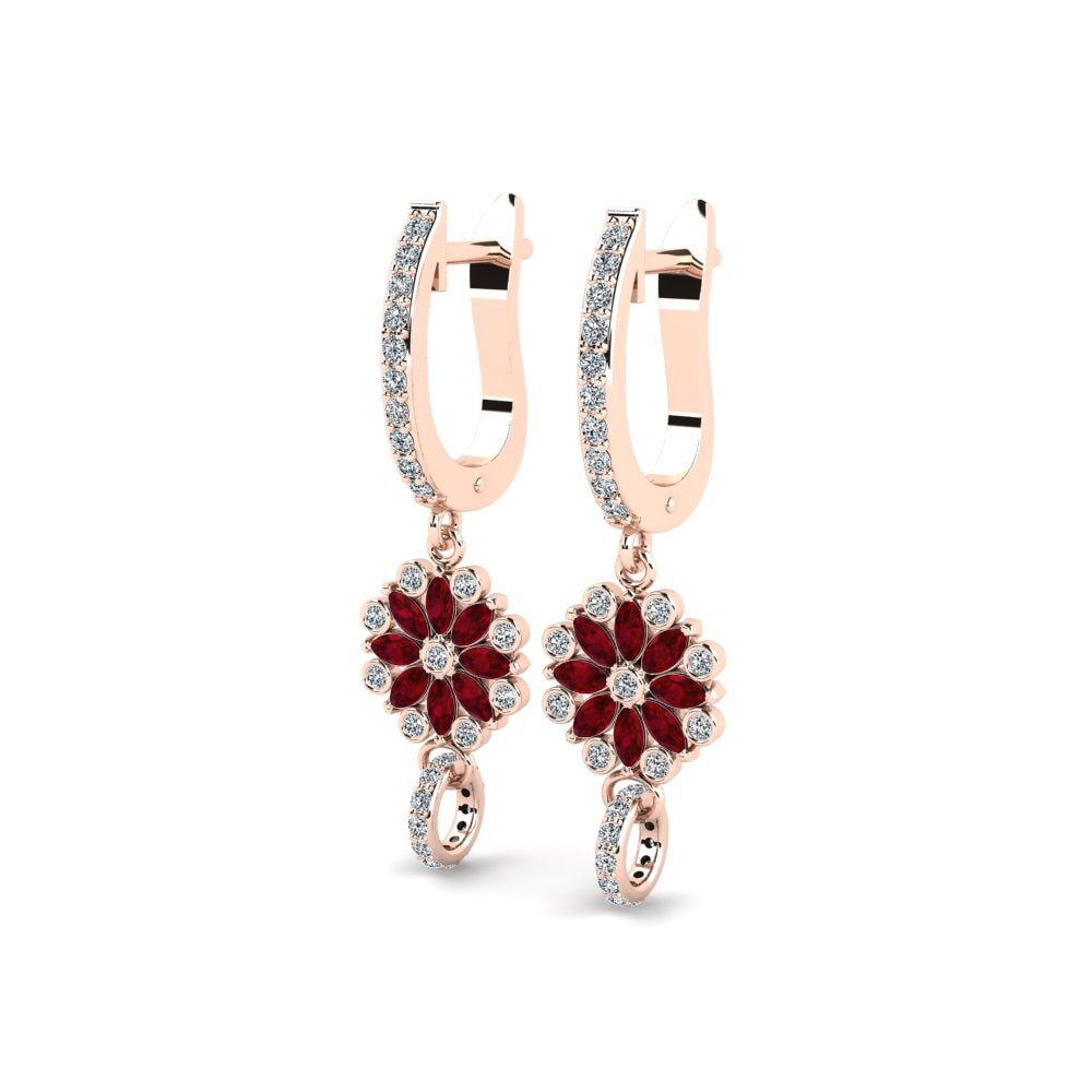 Đá Ruby / Hồng Ngọc Bông tai nữ Aarne