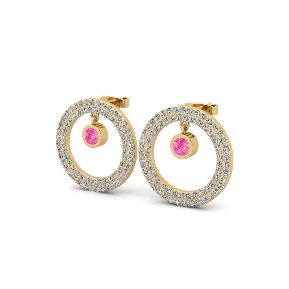 Pink Sapphire Women's Earring Barley