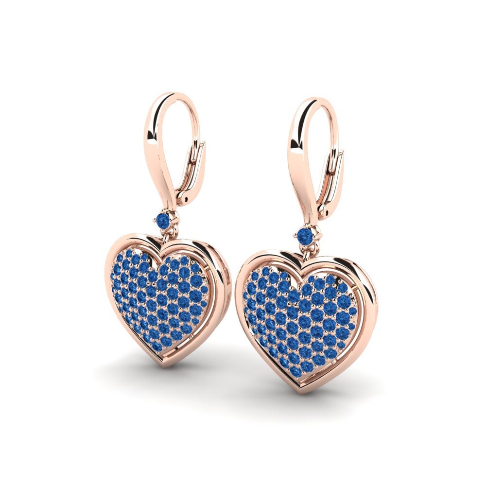 Dark Blue Zirconia Women's Earring Bathy