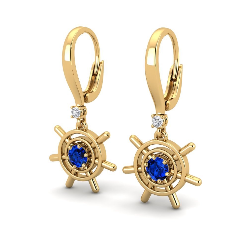 Đá Emerald (Đá nhân tạo) Bông tai nữ Devaney