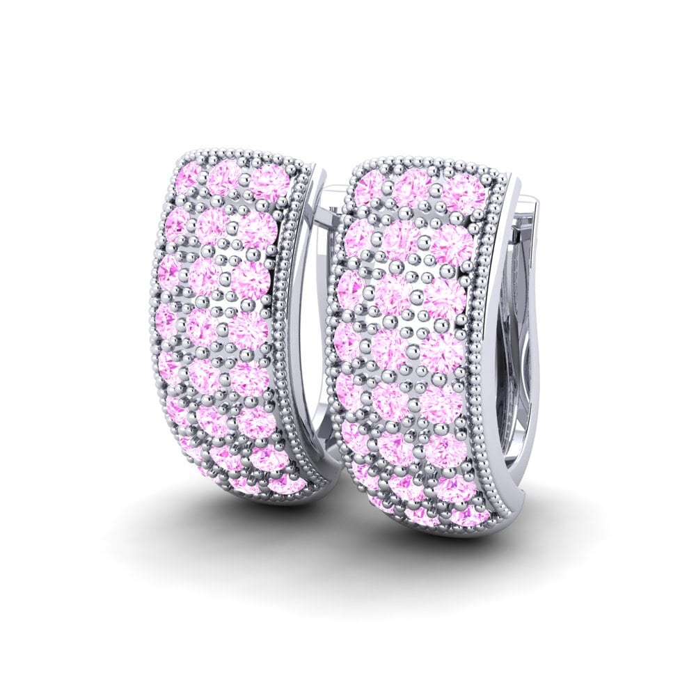 Safira Rosa Brincos Feminino Dorsch