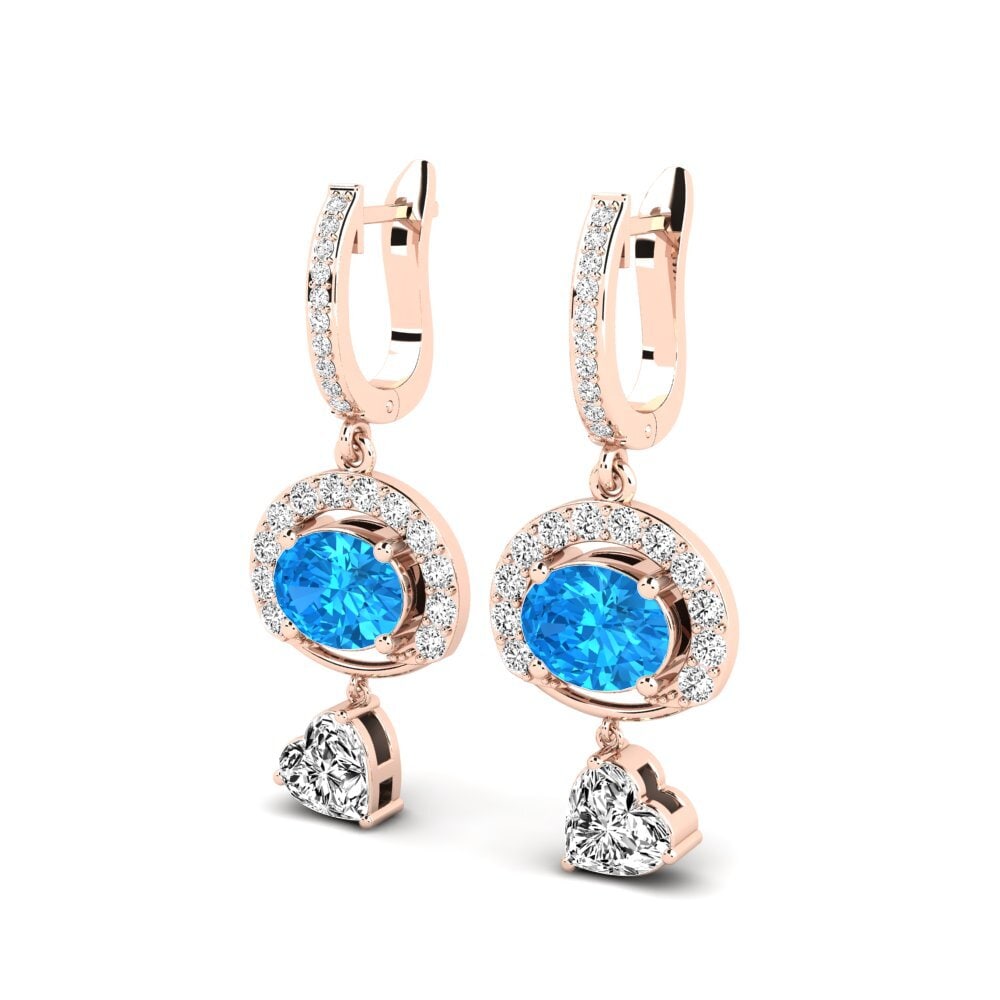 Oval Blue Topaz Earring Hildebrand
