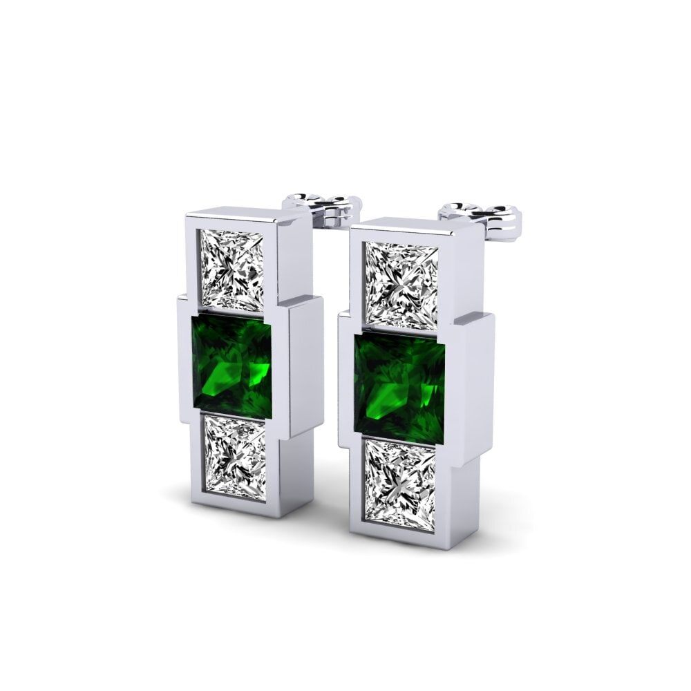 Đá Tourmaline Xanh / Bích tỷ Bông tai nữ Antalaha