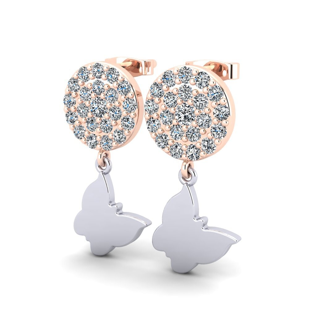 14ct Rose / White Gold Women's Earring Canaletto