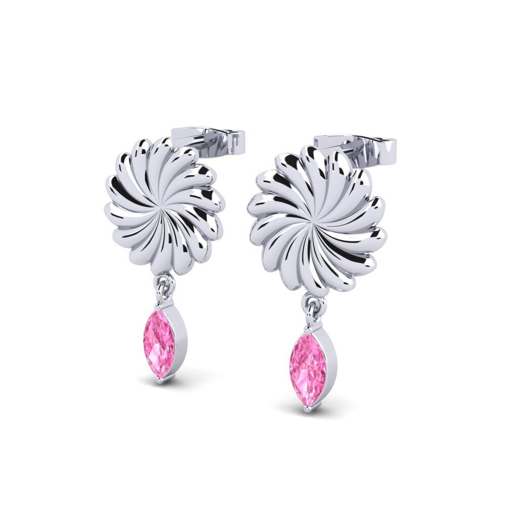 Marquise Pink Sapphire Women's Earring Celly