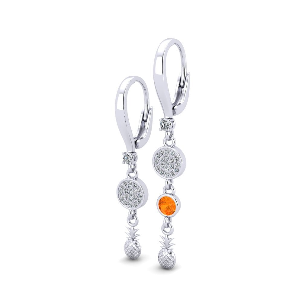 Orange Sapphire Women's Earring Fausto