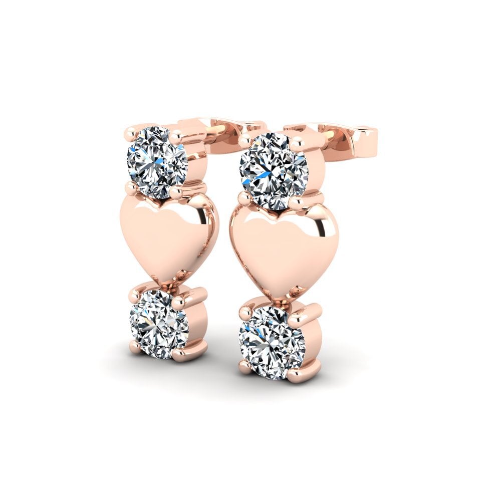 18ct Rose Gold Women's Earring Fedele