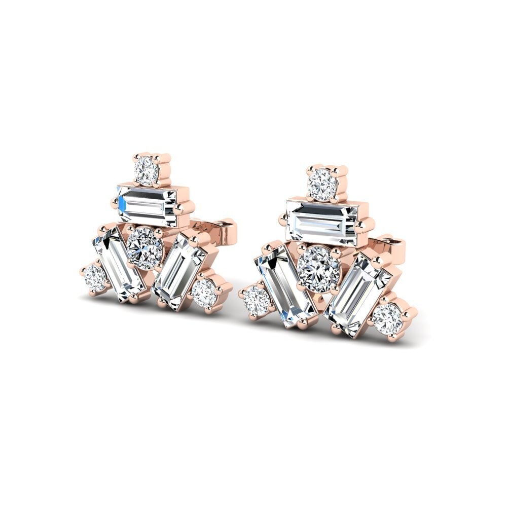 14k Oro Rosa Baguette Pendiente de mujer Kanpur