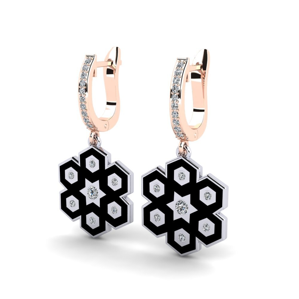 14ct Rose / White Gold Women's Earring Kenda