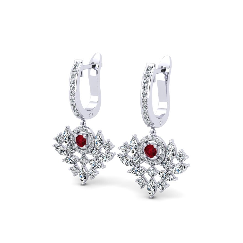 Đá Ruby / Hồng Ngọc Bông tai nữ Mubiru