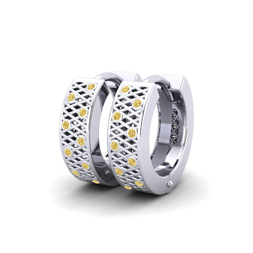 Diamante Amarillo Pendiente de mujer Squee