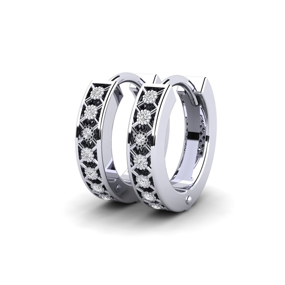 Platina 950 Diamante Produzido em Laboratório Brincos Feminino Stantler