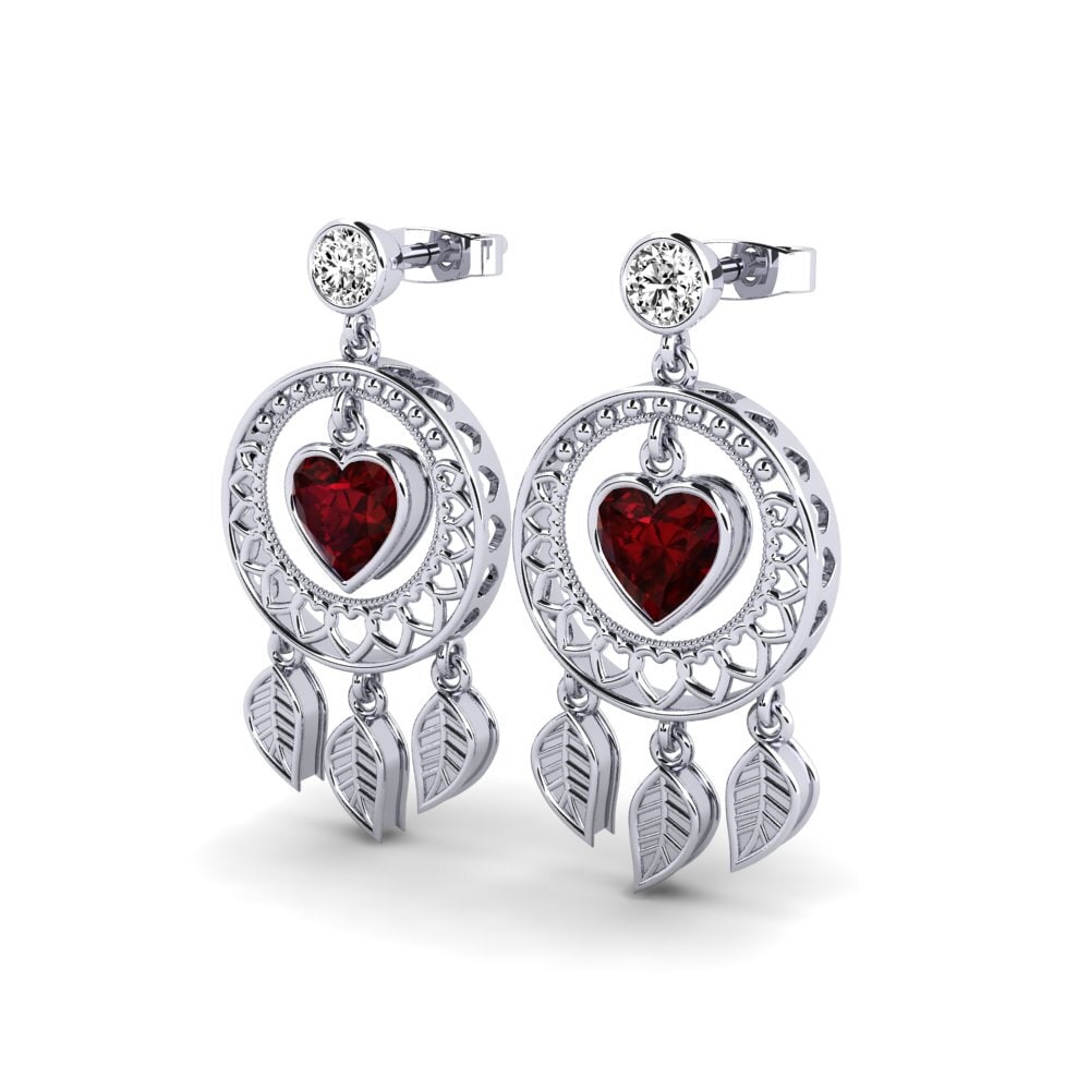 Corazón Granate Pendiente de mujer Starly