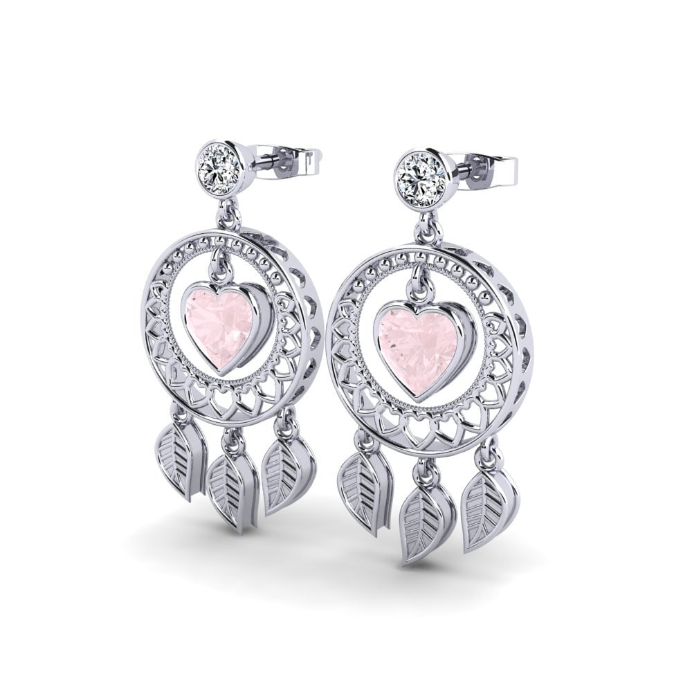 Quartz Rose Boucle d'oreille femme Starly