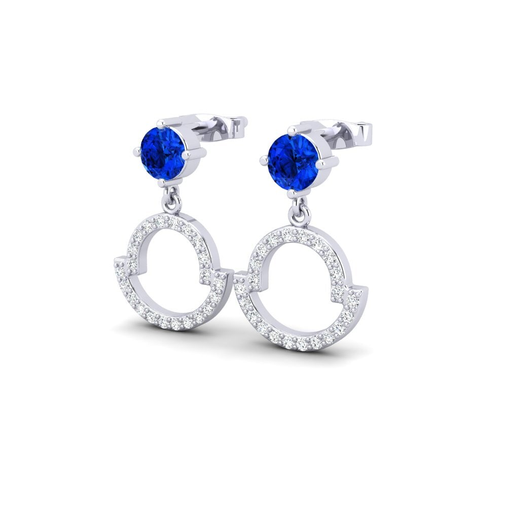 Đá Emerald (Đá nhân tạo) Bông tai nữ Steffen