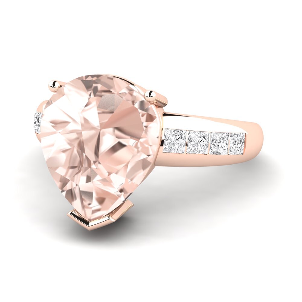 9k Rose Gold Morganite Ring Barinda