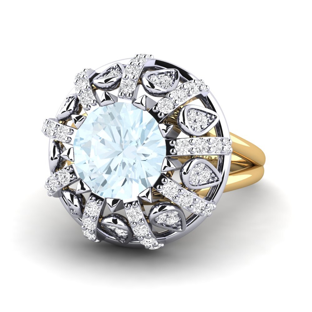18ct White / Yellow Gold Engagement Ring Cindie