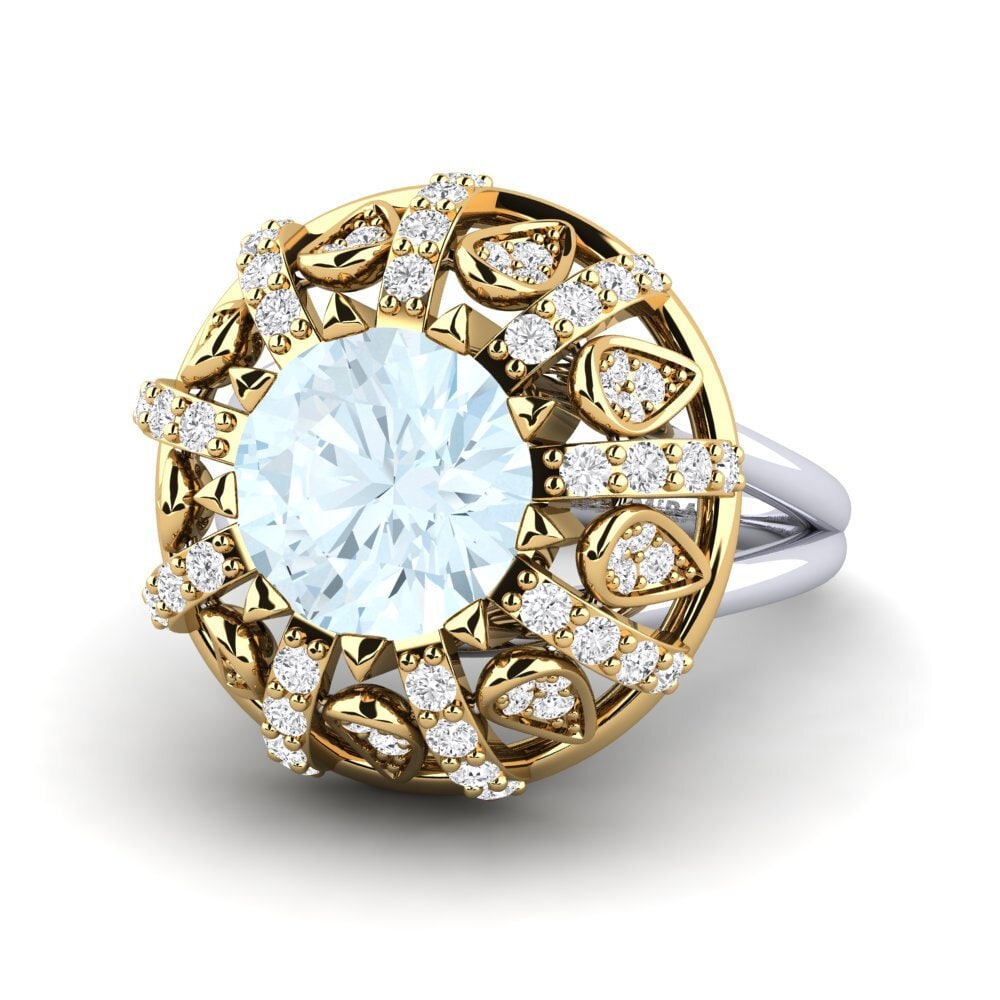 14ct Yellow / White Gold Engagement Ring Cindie