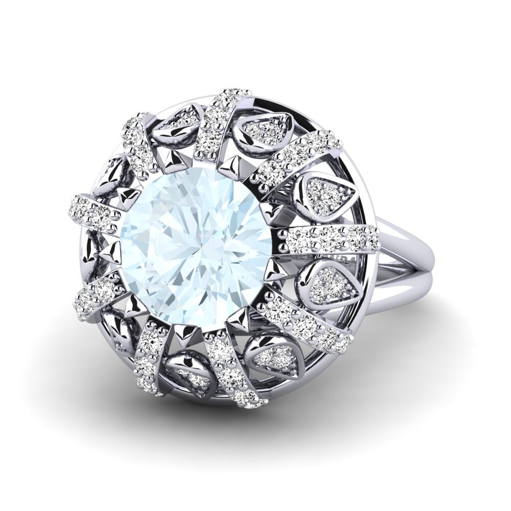 Aquamarine Engagement Ring Cindie