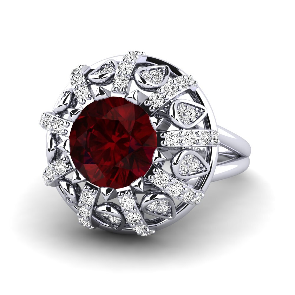 Garnet Engagement Ring Cindie