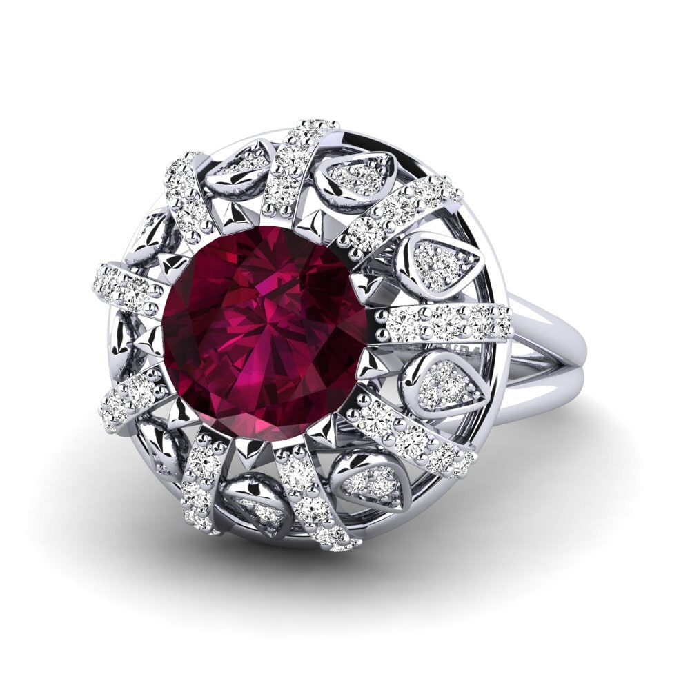 Rhodolite Garnet Engagement Ring Cindie