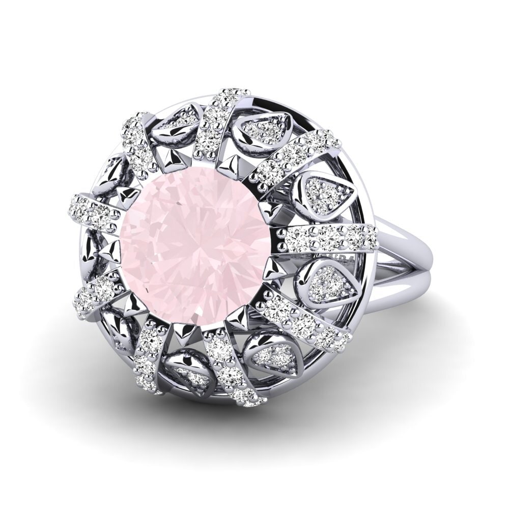 Rose Quartz Engagement Ring Cindie