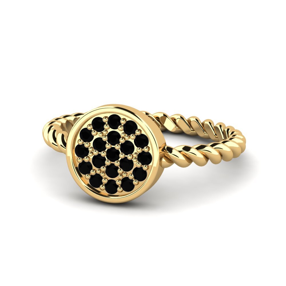 Diamante Negro Anel Faler