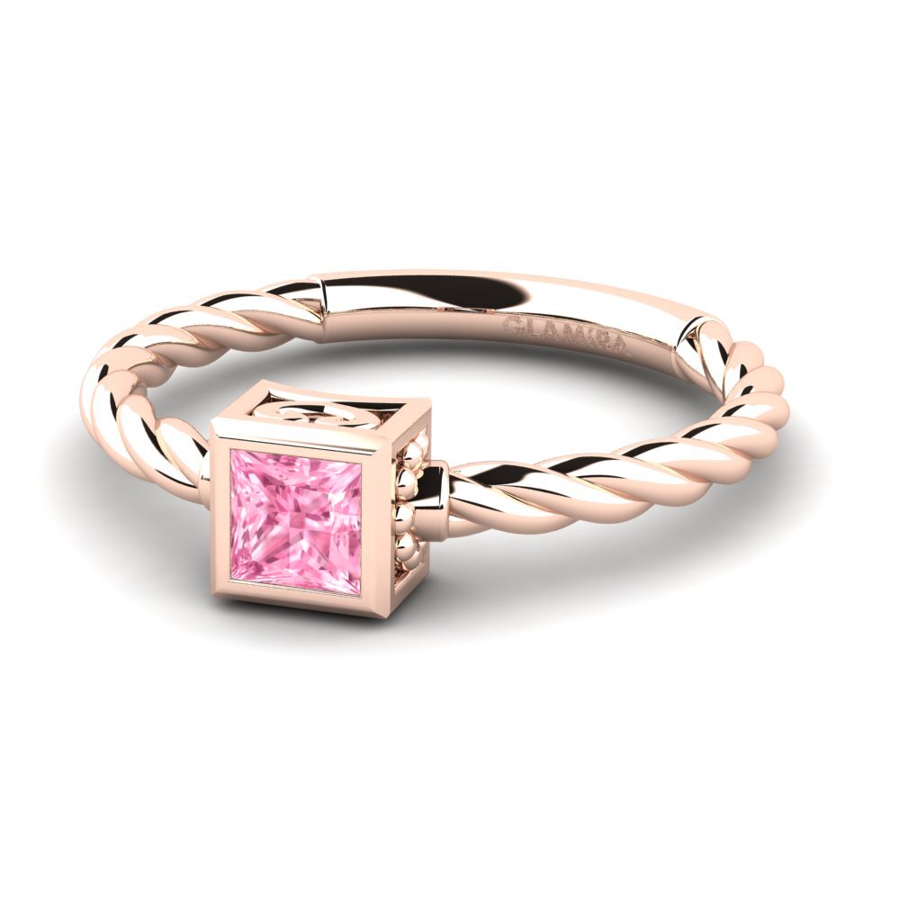 Princesa Zafiro Rosado Anillo Haggard