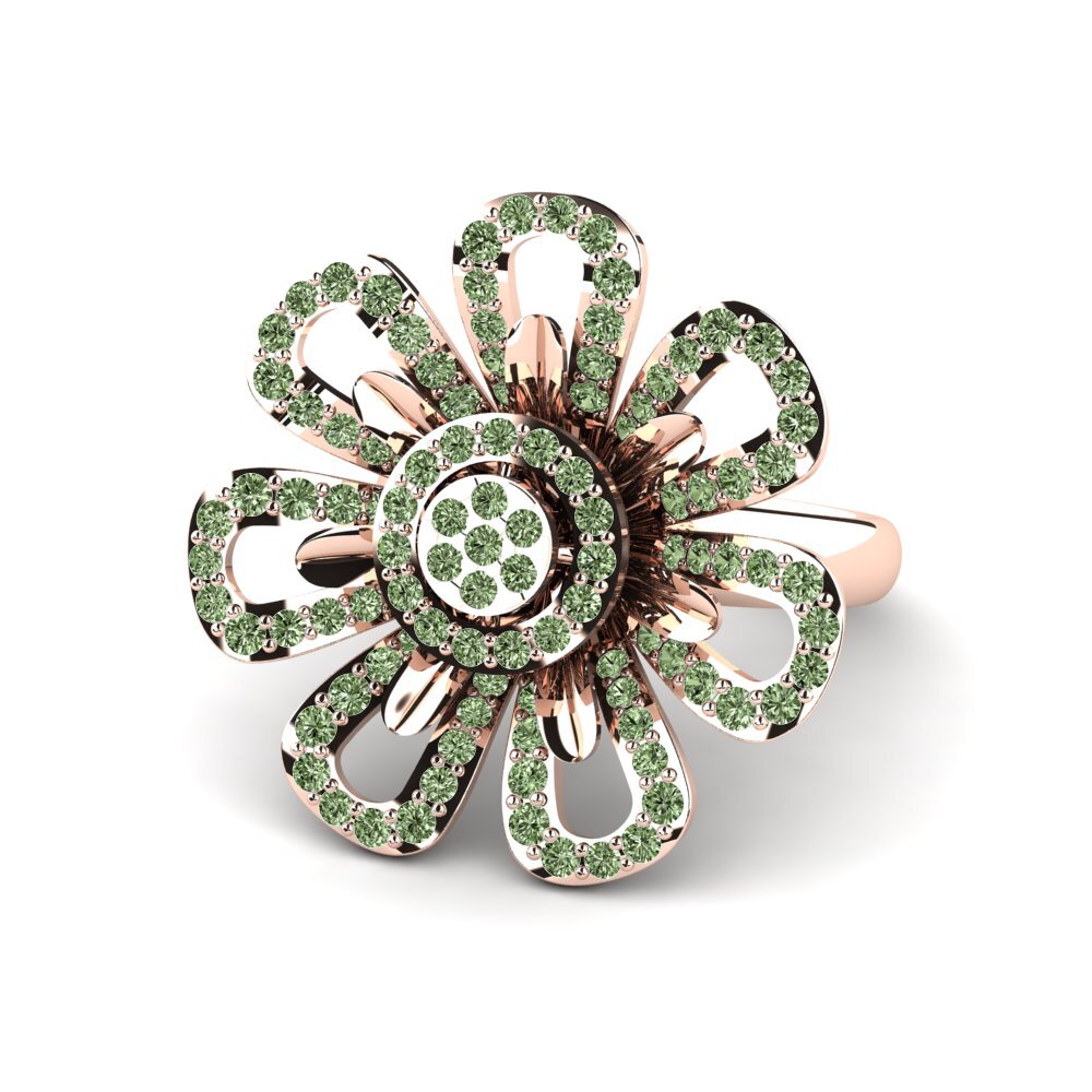 Diamante Verde Anillo Hawk