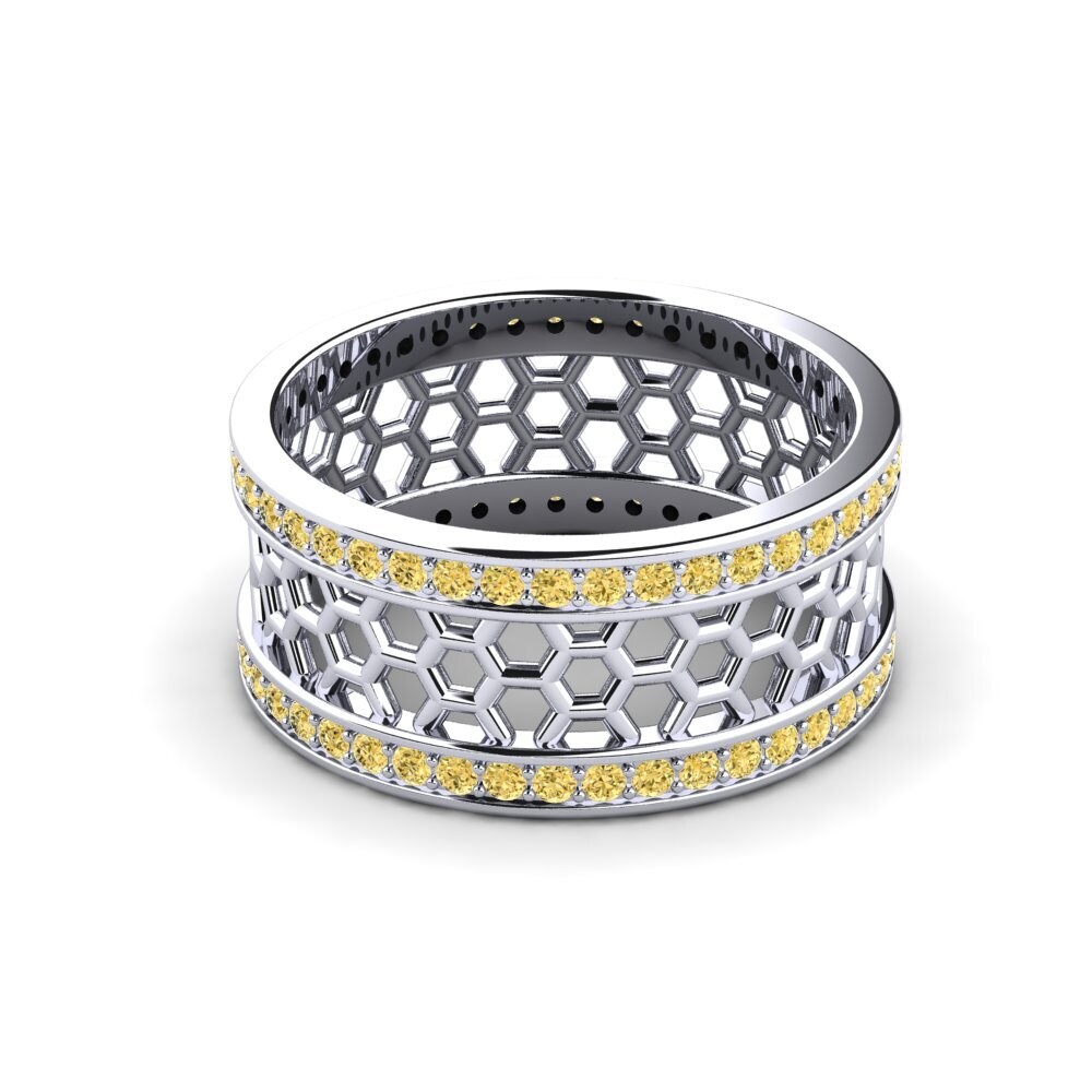 Diamant Jaune Bague Jagoda