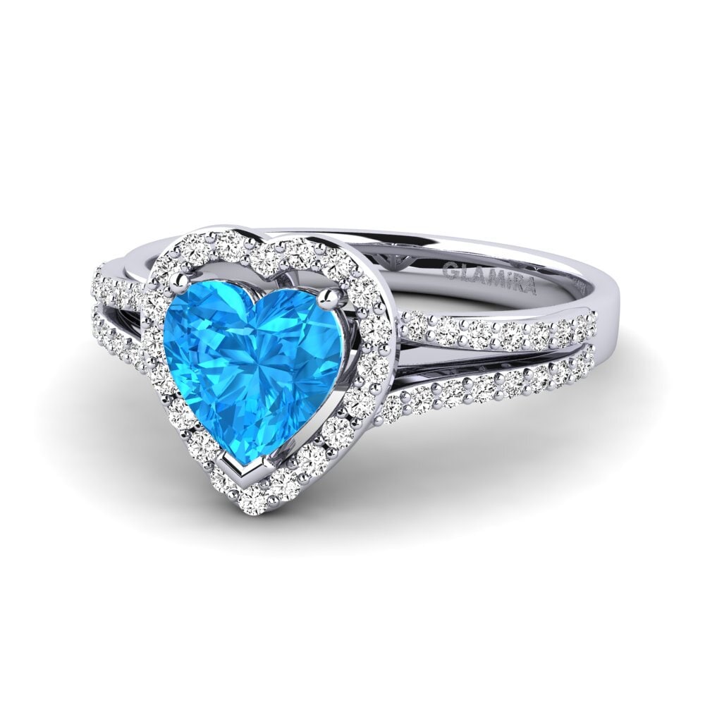 Blue Topaz Engagement Ring Lovelace