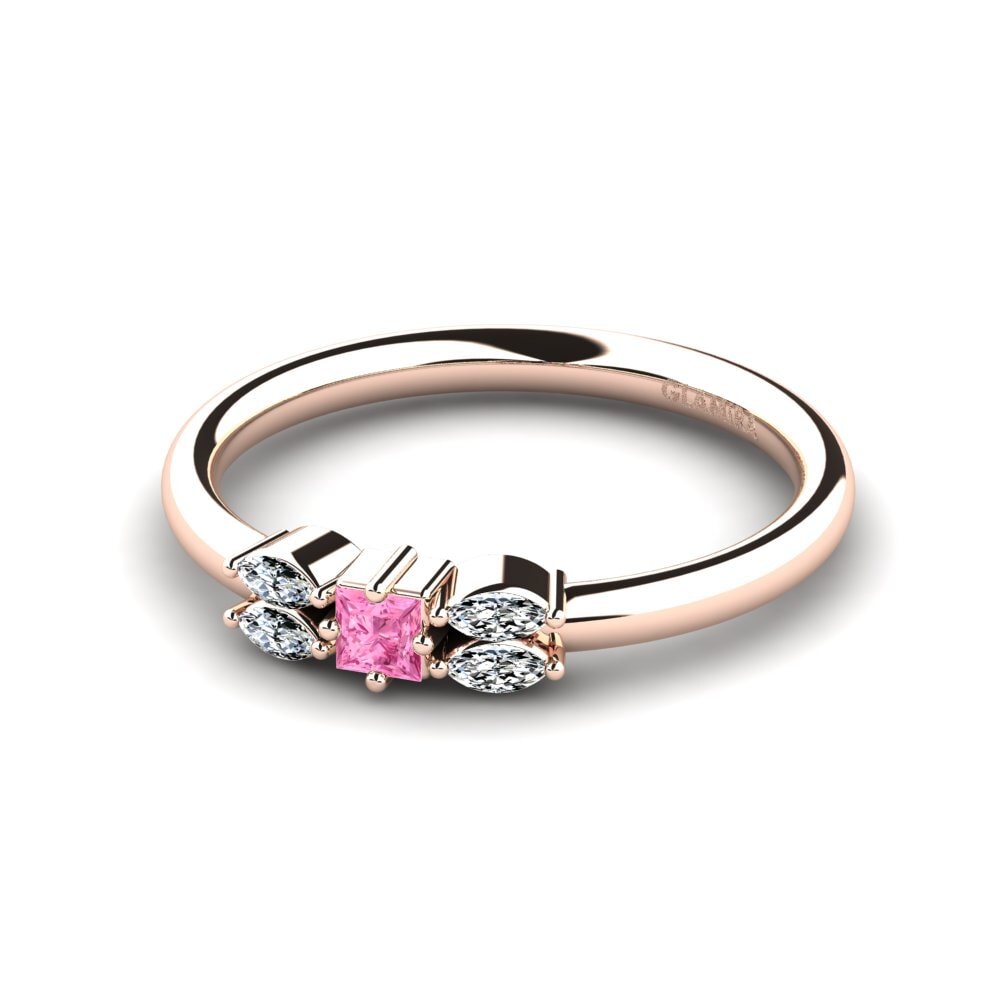 Zafiro Rosado Anillo de compromiso Mollie
