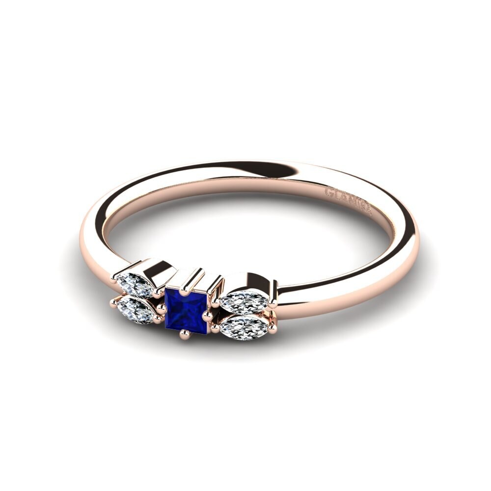 Princess Sapphire Engagement Ring Mollie