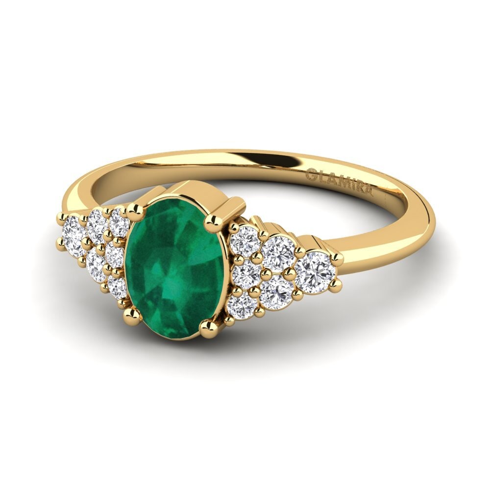Emerald Engagement Ring Nessaj