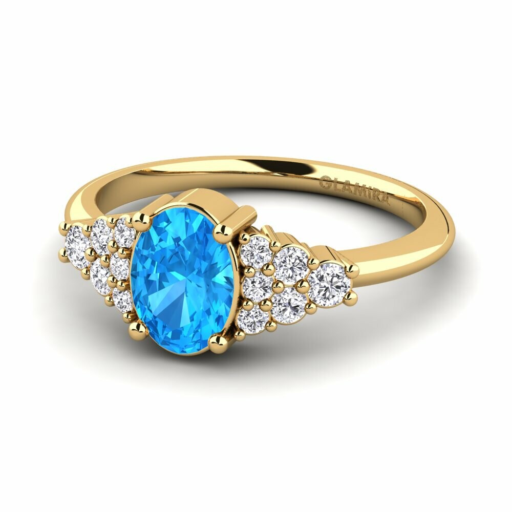 Blue Topaz Engagement Ring Nessaj