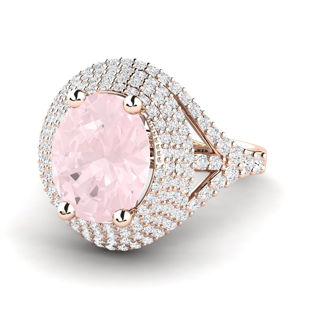 Rose Quartz Engagement Ring Noelle