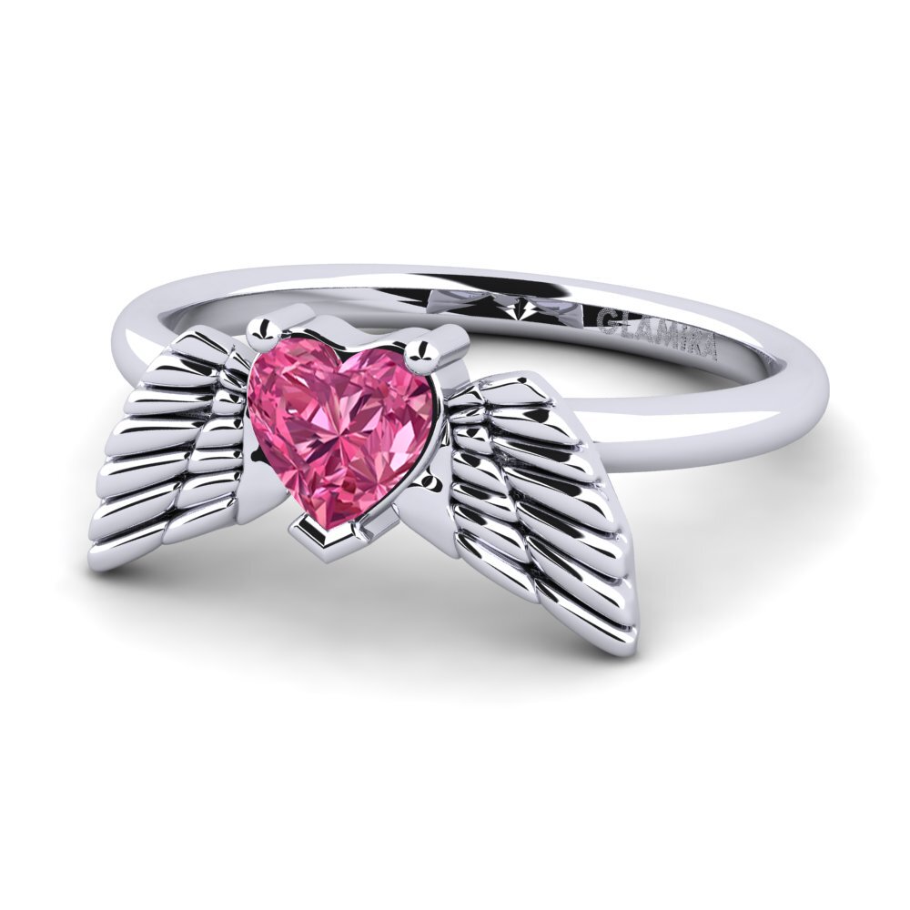 Cuore Tormalina Rosa Anello Noemi