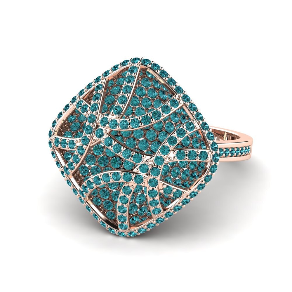 Diamante Azul Anillo Pressey