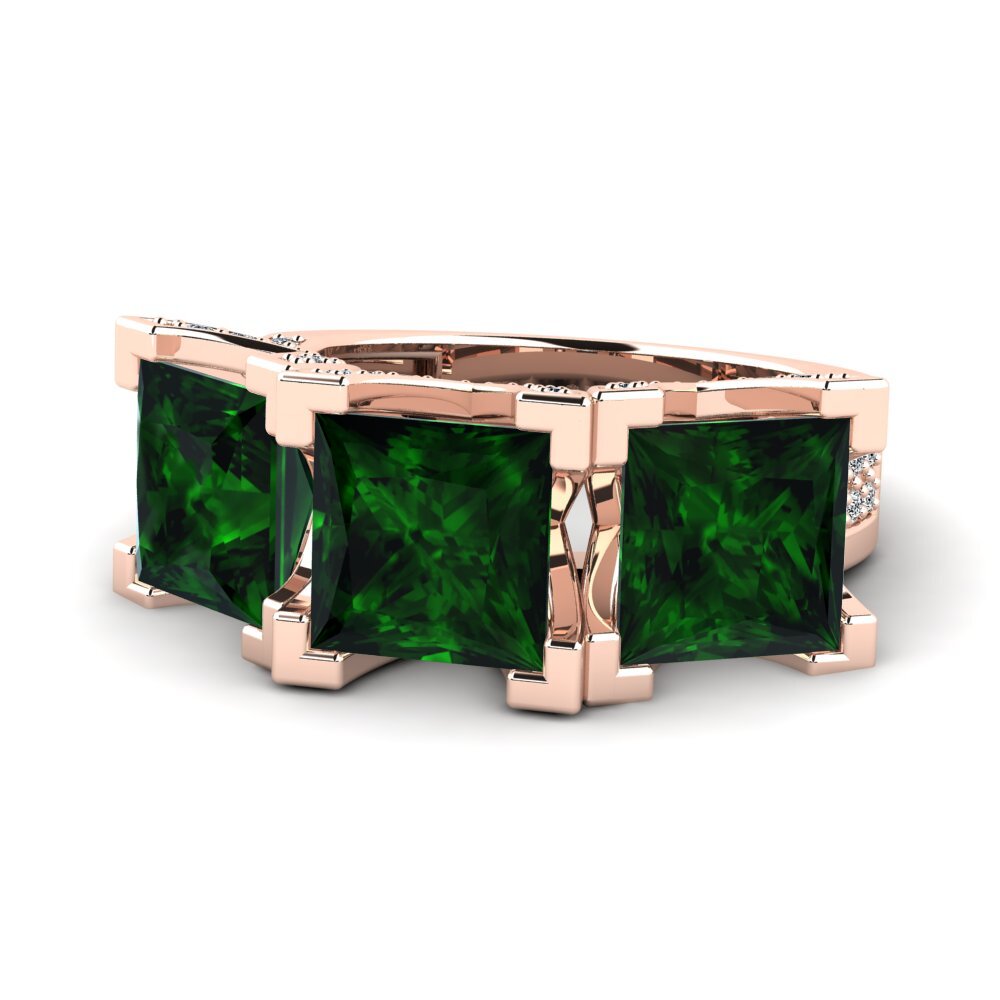 Green Tourmaline Engagement Ring Rebel