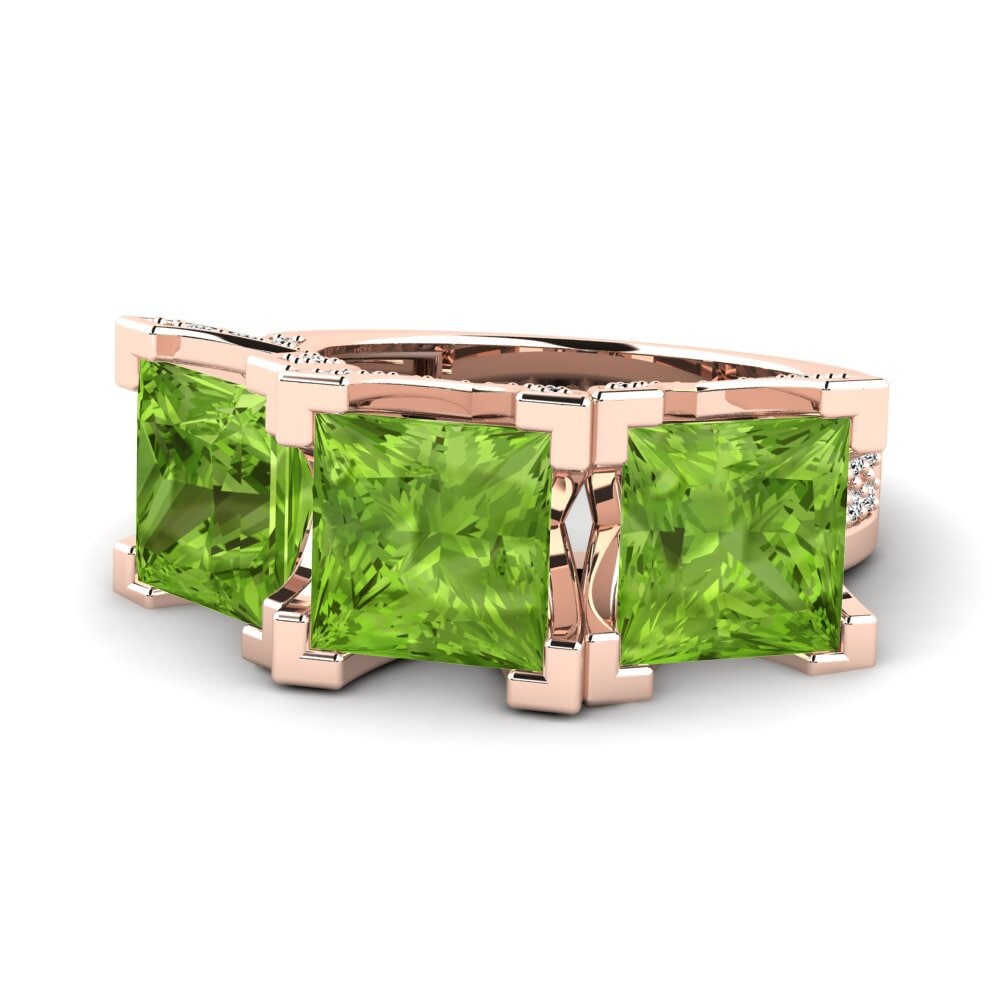 Peridoto Anillo de compromiso Rebel